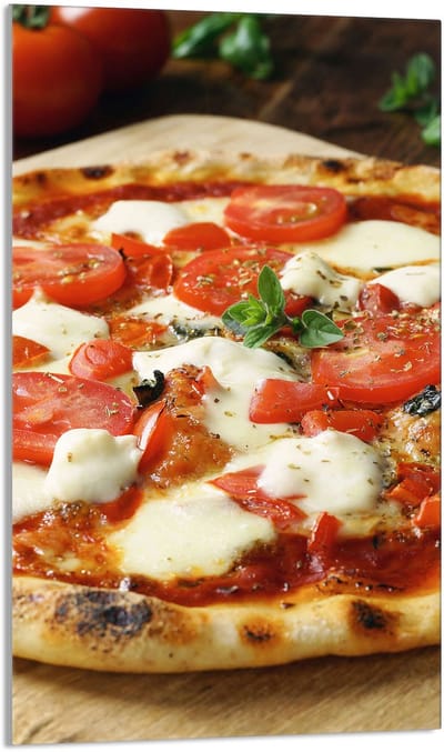 TMK ArtDeko Serie - Glas Snijplank - 30x52 cm - Pizza - Hardglas