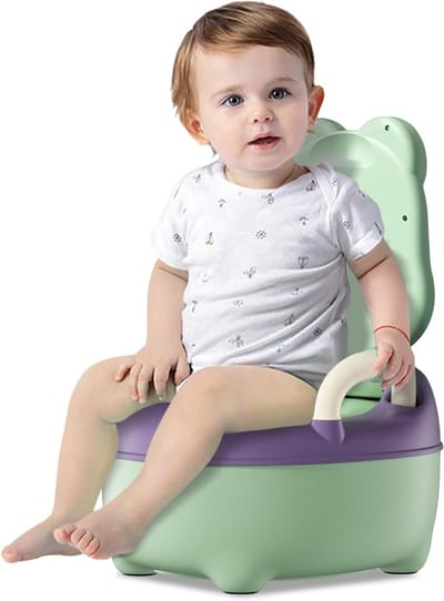 Baby Potty Toilet - Potje Kinderen - Zindelijkheidstraining - Met Zachte Zitting - 36 x 31 x 48.5 cm - Groen