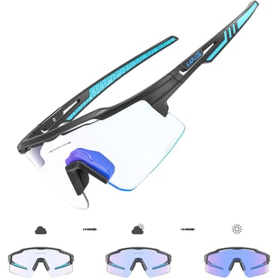 Kapvoe Fotochemische Fietsbril UV400 MTB Zonnebril voor Mannen Buitensporten Veiligheid Fietsbril photochromic-1lens