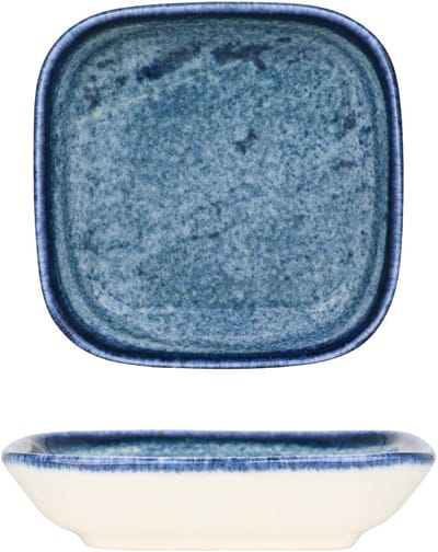 Kütahya Porselen Serveerschaal - Blue Stone - Porselein - 12x12 cm (140cc) - set van 2