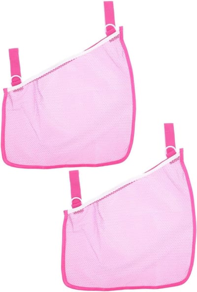 Kinderwagen Opbergtas - Baby Organizer - Babybenodigdheden Meenemen - Waterdicht Mesh Ontwerp - 2 Stuks - Zwart