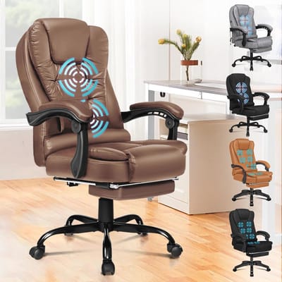 Ergonomische Gaming Bureaustoel met Hoge Rugleuning en Lendensteun - Comfortabele Racestoel met Wielen