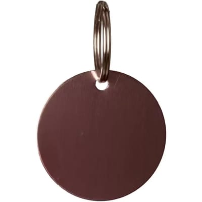 Grooming Deluxe - Naamplaatje rond size S 2,2cm oude roos