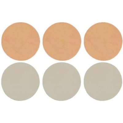 Glam Of Sweden - 6 Latex make-up sponsjes - Wit en Huidskleur - Doorsnede 5,4 cm en Dikte 5 mm - In blisterverpakking