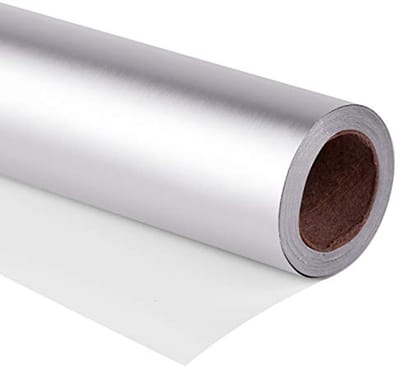 Zilveren Inpakpapier Rol voor Cadeaus - 76 cm x 10 m - Perfect voor Verjaardagen, Bruiloften en Feestjes