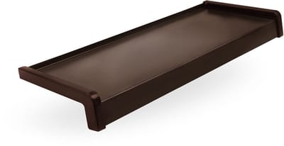 DQ-PP Vensterbank Aluminium + Poedercoating - 80 cm - Brons RAL 8017 - Diepte 25 cm - Weersbestendig - Incl. aluminium eindkappen - Vensterbank - Buitenvensterbank - Buiten - Vensterbank - Buiten