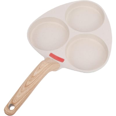 Poêle antiadhésive 3 tasses Poêle à œufs Poêle à griller divisée Poêle polyvalente pour petit-déjeuner pour œufs Steak Burgers