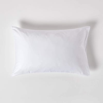 Famanu - Biologische kussenslopen 48x74 cm wit, 100% biologisch katoen satijn, hotelsluiting, ademend en zacht