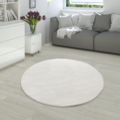 Vachtkleed Fluffy crème 200 cm rond