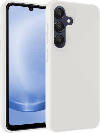 Hoesje - Geschikt voor Samsung Galaxy A25 - Sterk & Shockproof - Siliconen Case - Hoes Cover - Telefoonhoes - Wit