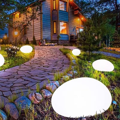 2 Pack Zonne Kiezel Verlichting – Waterdicht – Wit Licht – Voor Tuin, Pad, Trap, Gazon, Terras & Feest Decoratie