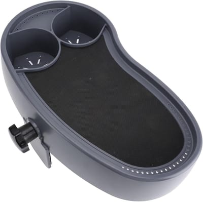 Dailygoods- Hot Tub Tafelblad Verstelbaar - Antislip Dienblad - Drinkbus met 2 Bekerhouders - Geschikt voor Bovengrondse Badkuip - Comfortabele Spa-Tijd - Past op de meeste Hot Tubs - Badbijzettafel