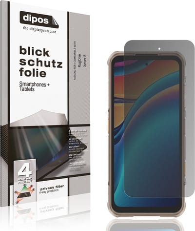 dipos – Matte Privacy Screenprotector geschikt voor RugOne Xever 8 | Anti-Spy Beschermfolie