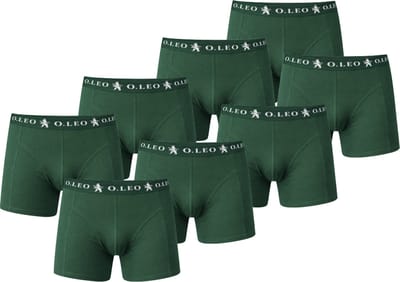 O.Leo - Boxershort Heren - Groen - Maat S - 8 stuks - Onderbroeken Heren