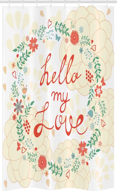 ABAKUHAUS douchegordijn Hallo My Love – stof 120x180 cm – multicolor
