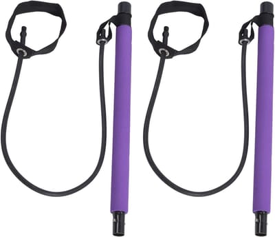 Pilates Bar Set - Fitness Tool - Full Body Workout - Inclusief Instructies - 92cm Lengte - Zwart