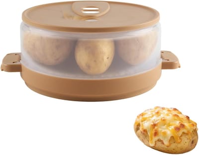 Stoomkoker Magnetron - Aardappelkoker Oven - Snel Aardappelen Koken - Stoomventiel Gelijkmatig - BPA-Vrij Vaatwasserbestendig - Transparant