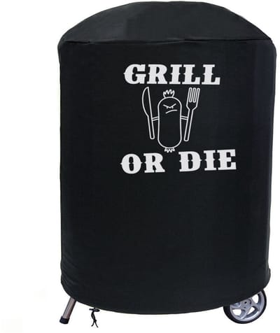 FEROCITY - Grillhoes - 59-69 cm x 90 cm - Waterdicht - UV-bestendig - Polyester - Zwart