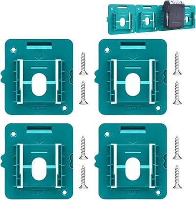 Accuhouder voor Makita 14,4-18V - 4 Stuks – Wandhouder Accu Opbergframe – Compatibel met BL1860 BL1850 BL1840 BL1830 – Accu Dock Houder