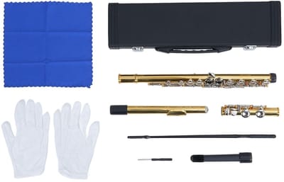 Dailygoods- C Fluit Beginnersinstrument - 16 Toetsen - Luchtdicht - Glanzend Geluid - Messingmateriaal - Perfect Cadeau