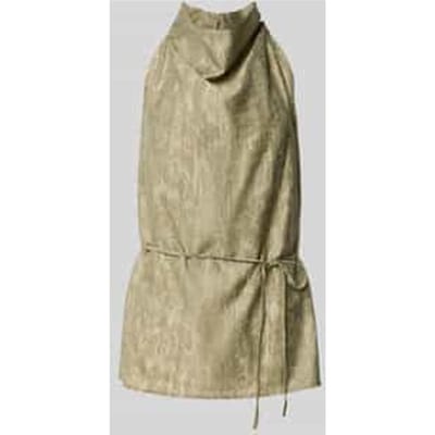 Top met halter van blouse met strikceintuur
