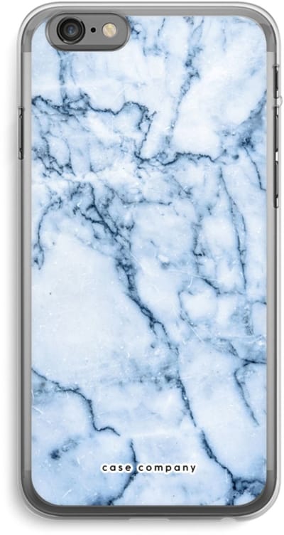 Case Company® - Hoesje geschikt voor iPhone 6 PLUS / 6S PLUS hoesje - Blauw marmer - Soft Cover Telefoonhoesje - Bescherming aan alle Kanten en Schermrand