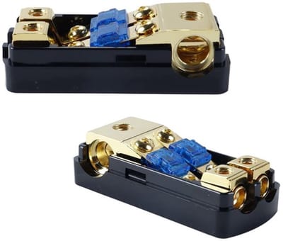 Allecto - Verdeelblok voor Auto - 60A Mini Fuse Houder - 2-Weg Design