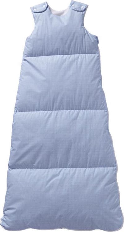 Nicolientje babyslaapzak dons vichy ruitje blauw 70 cm met gratis omslagdoek!