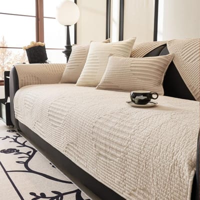 Nieuwe Chinese Stijl Puur Katoen Sofa Kussens Vier Seizoenen Universeel Anti-Slip En Anti-Kattenkrab All-Inclusive Sofa Hoes 70x70cm 1pcs
