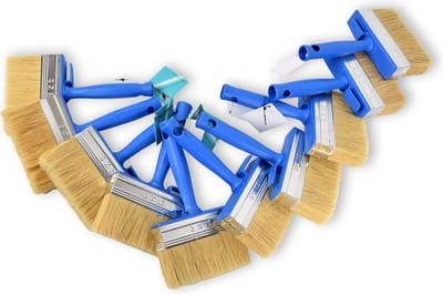 Voordelpak: Verfkwastenset Verf - 10 Stuks Blokkwasten Muurverf 12 cm - Voor Zowel Watergedragen als Op Olie Gebaseerde Verf - 20x12x3 cm