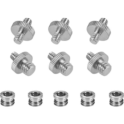 Adaptateur de vis fileté 1/4  -20 et 3/8 -16, ensemble de montage, convertisseur de douille réducteur pour trépied d'appareil photo gray