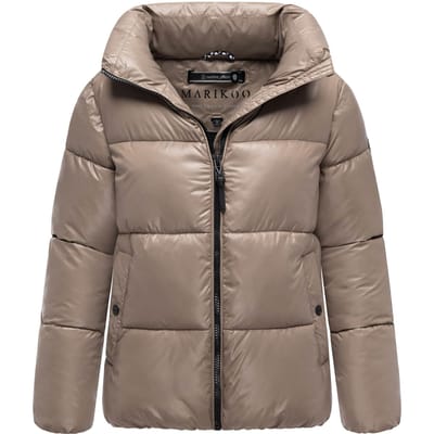 Marikoo dames winterjas Hazalee in puffer-stijl met glanzende look