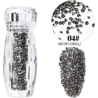 Glitternagels Steentjes Fee Micro-kristalkralen 3D Nail Art Accessoires DIY Pixie Design Manicure Decoratie zwart