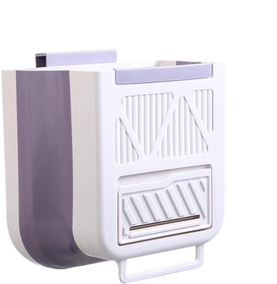 Keukenprullenbak - Afvalbak Ophangbaar - Ruimte Besparen - Opvouwbaar Ontwerp - 11L Capaciteit - Beige