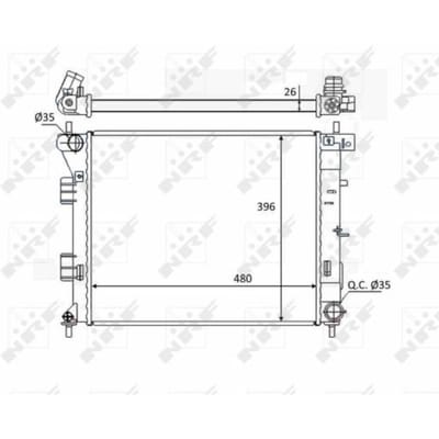 Radiator, motorkoeling NRF 58522