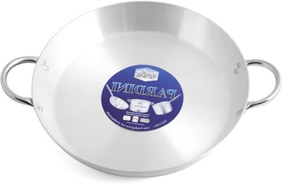 Steelpan met 2 grepen - Kookpan Sauspan - Grote porties koken - Professionele kwaliteit - 30 cm - Grijs