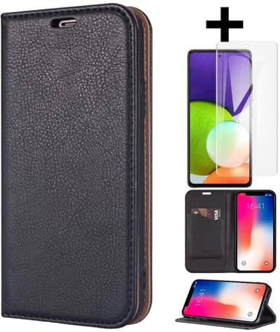 Rico Vitello Magnetische Wallet case voor iphone XR/hoesje Geschikt voor Apple iPhone XR/iphone XR book case hoesje + Gratis screenprotector Zwart