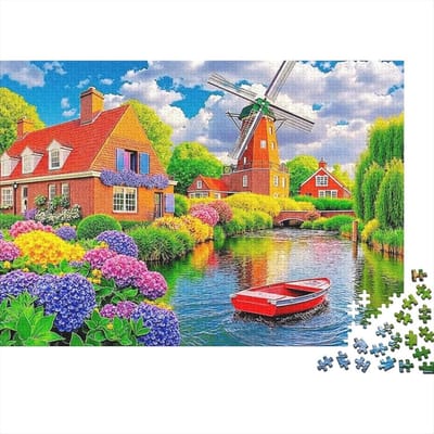 Puzzel Nederlands Landschap - 1000 Stukjes Puzzel - Familie Spel - Gemaakt Van Gerecycled Papier - 70 x 50 cm