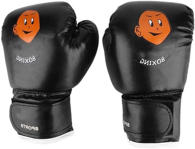 1 pair boxing gloves, PU leather junior boxing combat gloves for students family 3-10 years children