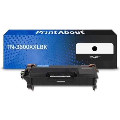 PrintAbout huismerk Toner TN-3600XXLBK Zwart Extra hoge capaciteit Geschikt voor Brother