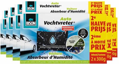 Bison Vochtvreter Auto - 6 x 2 x 300 gr - Voordeelverpakking