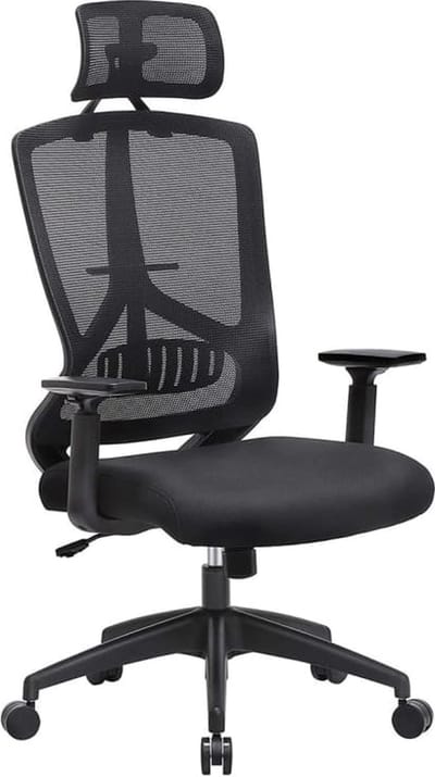MIRA Home - Bureaustoel voor volwassenen - Stoel - Polypropyleen - Zwart - OBN53BK - 53x53x133