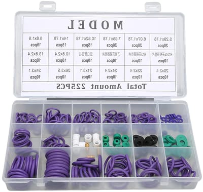 O Ring Seal Set van 225PCS voor Auto Airconditioning - 14 Maten Assortiment met Wasmachine en Spacer voor Machinebouw en Reparatie