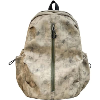 Cartable japonais polyvalent Étudiante d'université Cartable japonais et coréen pour collégien et lycéen Sac à dos grande capacité Sac à dos simple kaki