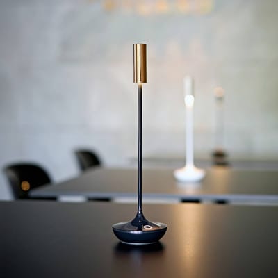Sigor Nucandle LED oplaadbare tafellamp, zwart/koper, IP54, dimbaar