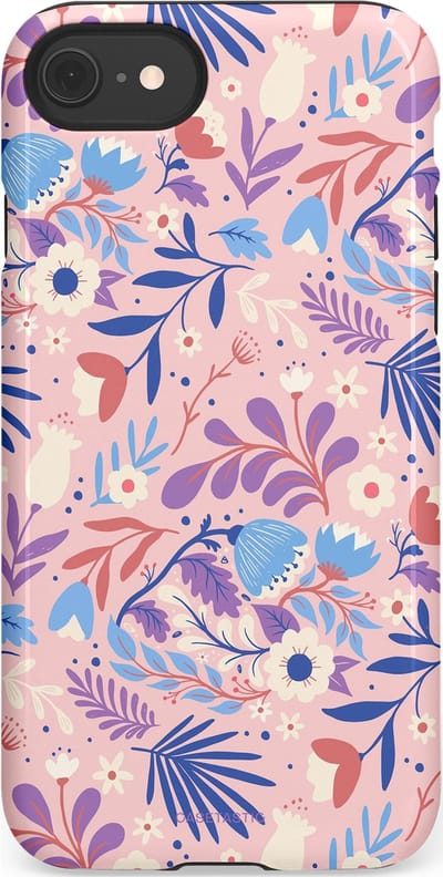 Casetastic Hoesje Geschikt voor Apple iPhone 7/8/SE - Stijlvolle Beschermende Duo-layer Case - Bloeispel