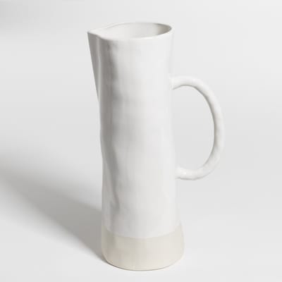 The Table atelier - waterkan - Ø 10 - 1,6L - keramiek - handgemaakt - wit
