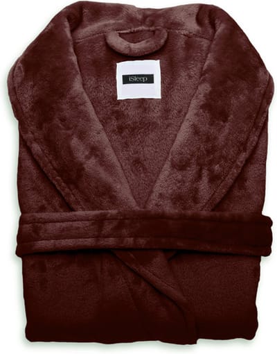 iSleep Cara Badjas Lang - Maat M - Bordeaux rood