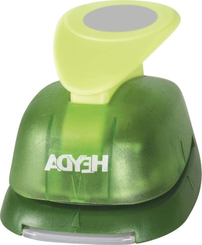 Motiefpons Cirkel - Papierpons XXL - Kaarten Maken - Beschermde Snijzone - 45 cm diameter - Crèmewit Groen