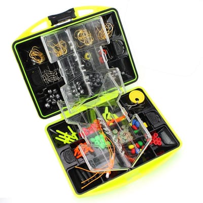Boîte à outils de pêche, boîte d'accessoires de pêche, Kit de pêche Portable pour les amateurs de pêche gray